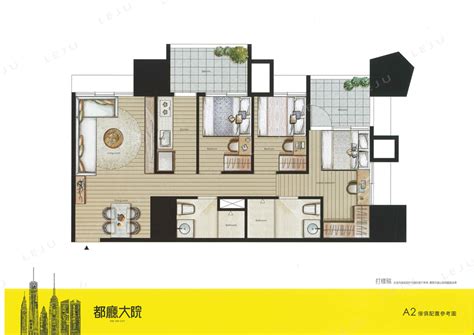 都廳大院格局圖|【都廳大院2】三重新北第二行政中心建案｜格局統